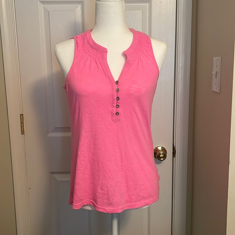 Like new V- neck Lilly Pulitzer shirt Hot Pink